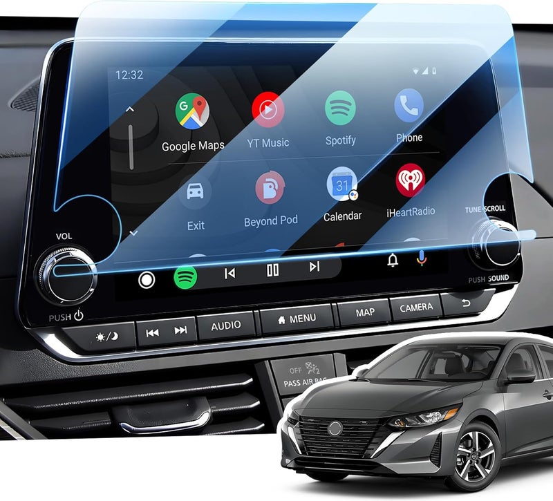 LANGBEAN Screen Protector for 2025 2024 2023 2022 2021 Nissan Sentra/Rogue/Altima 8 Inch Touchscreen, HD Clear, High Sensitivity, 9H Tempered Glass Car Navigation Screen Protector - Image 1